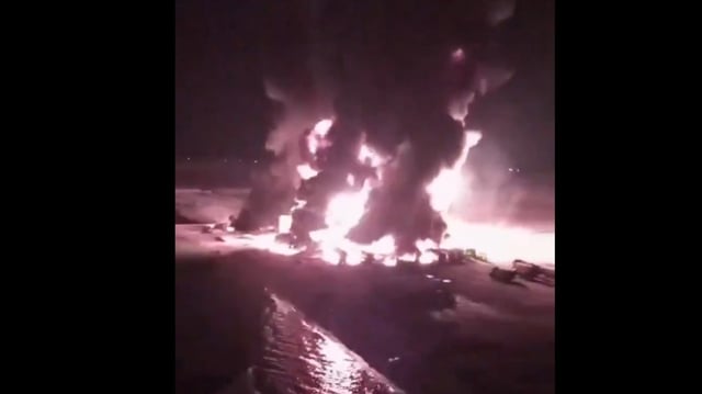 Several videos of the attack and its aftermath Ras Isa port at are making rounds on social media.