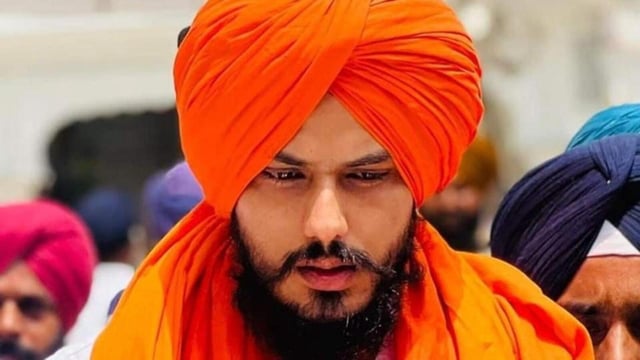 The Punjab government has decided to extend the detention of Khadoor Sahib member of Parliament and radical Sikh leader Amritpal Singh under the National Security Act (NSA) for another year. (HT file photo)
