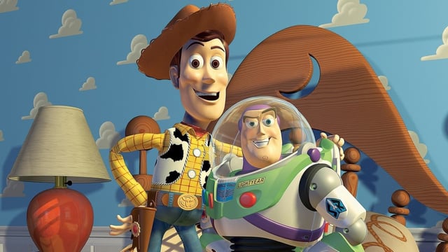 Woody and Buzz Lightyear in Toy Story