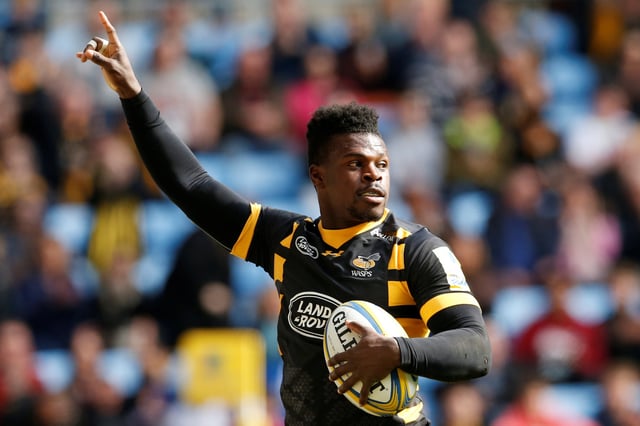 Rugby Union - Wasps v Worcester Warriors - Aviva Premiership - Ricoh Arena, Coventry, Britain - March 26, 2017   Wasps' Christian Wade celebrates after scoring a try  Action Images via Reuters/Andrew Boyers/File Photo