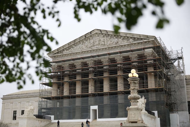 The U.S. Supreme Court is seen on April 7, 2025, in Washington, D.C.