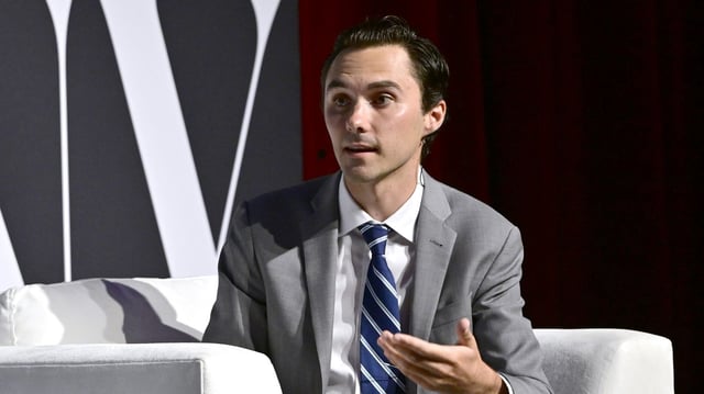 David Hogg speaks at the Fast Company Innovation Festival in New York City on Sept. 17, 2024. Photo: Eugene Gologursky/Getty Images for Fast Company
