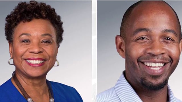 Barbara Lee and Loren Taylor.