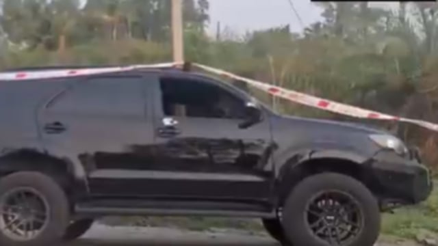 According to preliminary police findings, unidentified assailants opened fire from behind a boundary wall, hitting the vehicle.