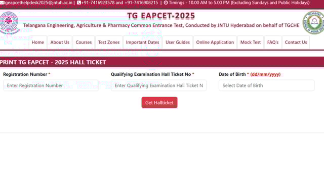 TS EAPCET Hall Ticket 2025 has been released at eapcet.tgche.ac.in. Candidates can download via direct link given here.
