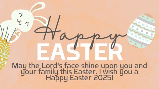 Easter 2025: Easter is a Christian holiday commemorating the resurrection of Jesus from the dead. If you and your family are celebrating Easter, you can make the day extra special by sharing wishes and images with your loved one. (All images created using Canva)