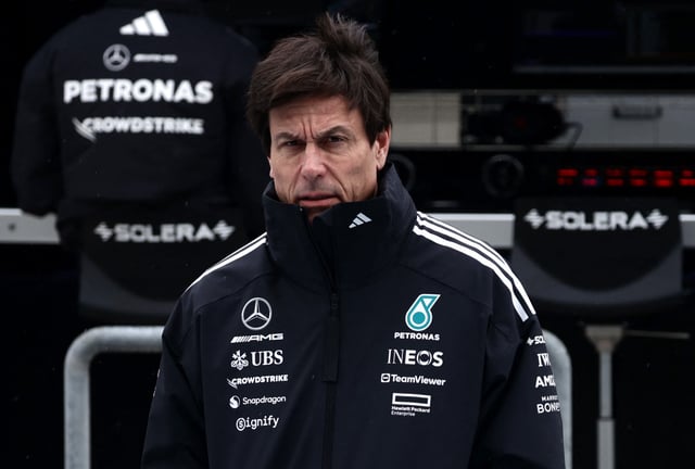 Formula One F1 - Pre-Season testing - Bahrain International Circuit, Sakhir, Bahrain - February 27, 2025 Mercedes team principal Toto Wolff during testing REUTERS/Jakub Porzycki