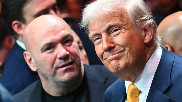 Dana White and Donald Trump at an UFC event in Miami