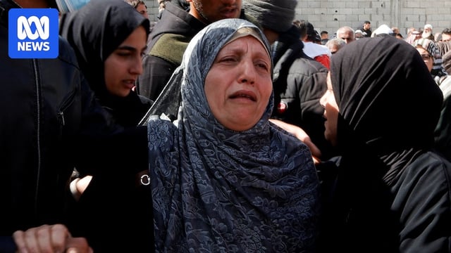 A woman crying