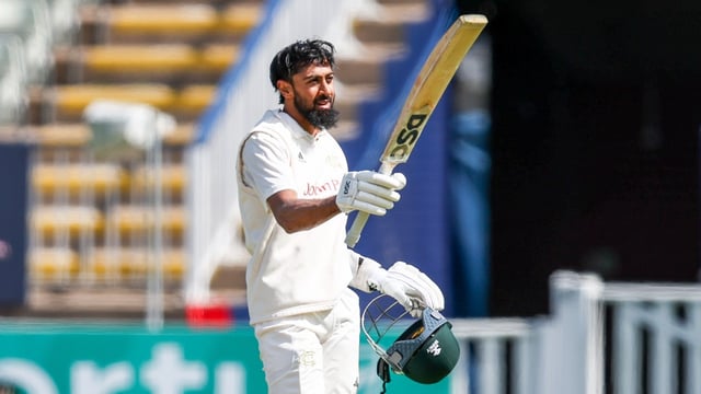 Hameed batted through Nottinghamshire’s first innings, hitting 138 from 240 balls with 18 fours