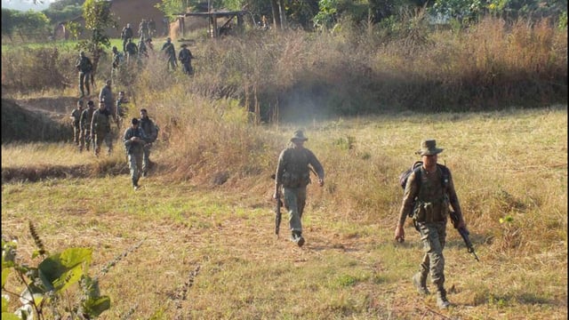 Paramilitary forces during an anti-Naxal operation. (HT File Photo)