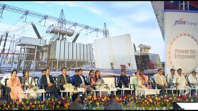 West Bengal chief minister Mamata Banerjee during the foundation laying ceremony of a 1600 MW power plant at Salboni, in West Medinipur, on Monday. (ANI)