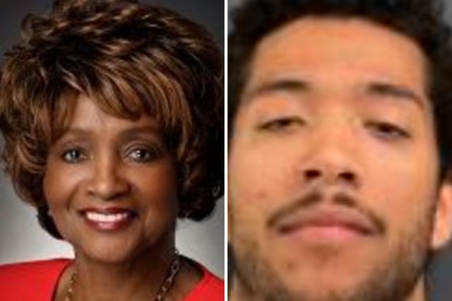 Michell Blake Reinacher (right), grandson of Denton County Commissioner Bobbie Mitchell (left), was arrested after he allegedly stabbed the Texas politician.