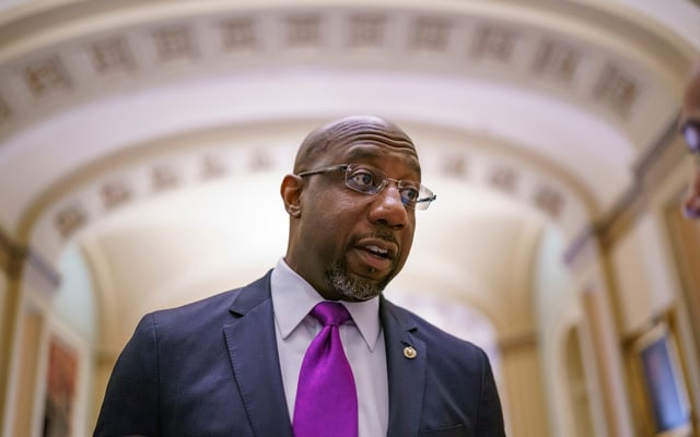 Sen. Raphael Warnock, D-Ga., served as a senior pastor at Ebenezer Baptist Church in Atlanta since 2005. The church, according to a letter from the Foundation for Accountability and Civic Trust, purchased a nearly $1 million home in 2022 that Warnock lived in “rent free” and didn&#39;t report.(AP file/J. Scott Applewhite).