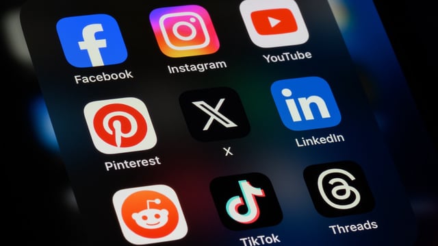 Social Media Platforms - Facebook, Instagram, YouTube, Pinterest, X, LinkedIn, Reddit, TikTok, Threads