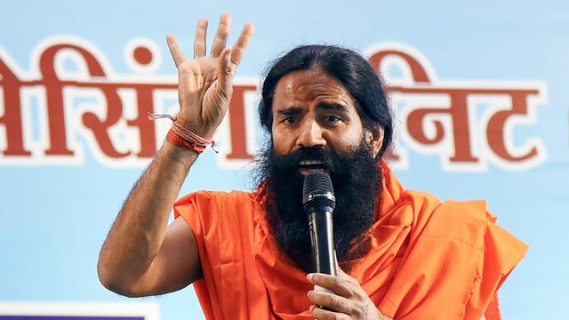 Yog guru Ramdev in Nagpur.