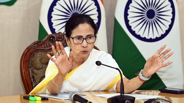 West Bengal chief minister Mamata Banerjee addresses a press conference, in Kolkata. (ANI file)
