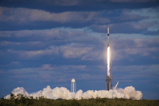 In this photo provided by South Korea Defense Ministry, South Korea&#39;s second military spy satellite lifts off from the Kennedy Space Center in Cape Canaveral, Fla., on Sunday, April 7, 2024.