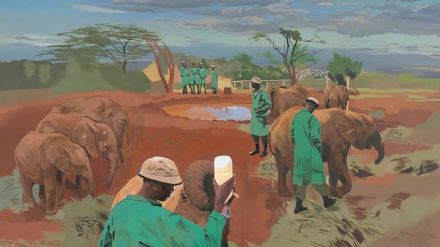 Elephant Sanctuary is by Philip Butah, who accompanied the King and Queen on a visit to Nairobi National Park in 2023