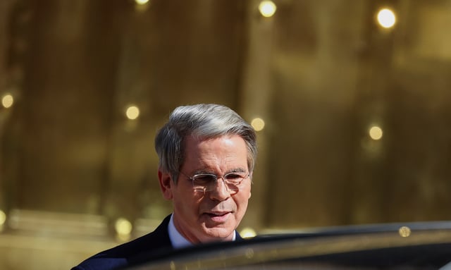 U.S. Secretary of the Treasury Scott Bessent leaves the Economy Ministry building, days after Argentine President Javier Milei’s administration sealed a new loan deal with the IMF, in Buenos Aires, Argentina April 14, 2025. REUTERS/Agustin Marcarian/File Photo