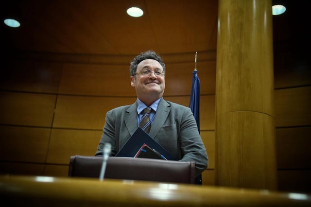 El fiscal general del Estado, Álvaro García Ortiz, durante su comparecencia en la Comisión de Justicia, en el Senado.