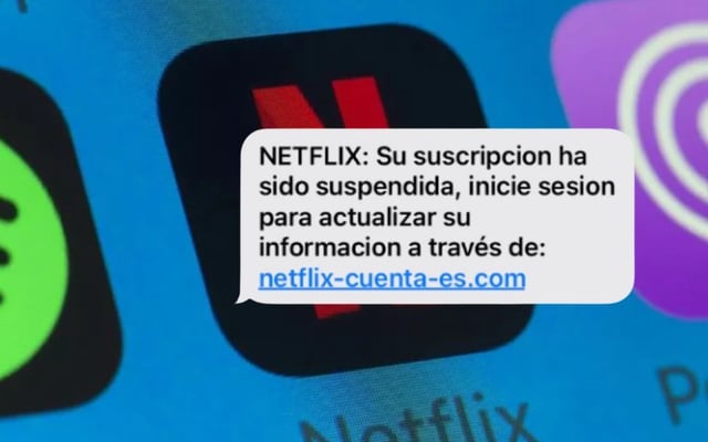 Estafa Netflix SMS
