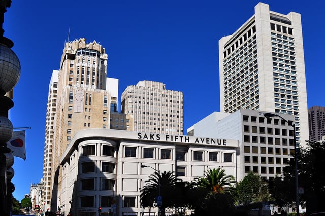 FILE: An exterior view of the Saks Fifth Avenue store in downtown San Francisco. 