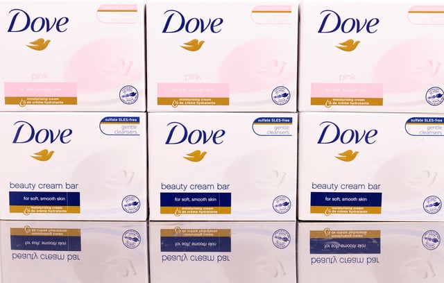 Dove soap boxes are seen in this illustration taken on January 17, 2022. REUTERS/Dado Ruvic/Illustration