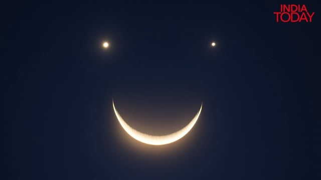 Smiley face to appear in the sky as Venus and Saturn join the Moon: When to watch