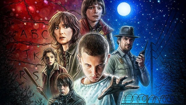 Poster featuring all the Stranger Things Season 1 characters.