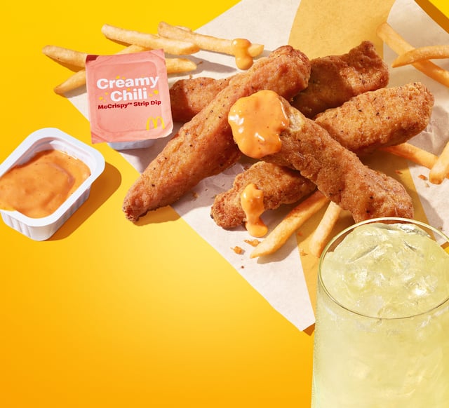 McDonald's new McCrispy Strips come with new Creamy Chili Dip sauce.