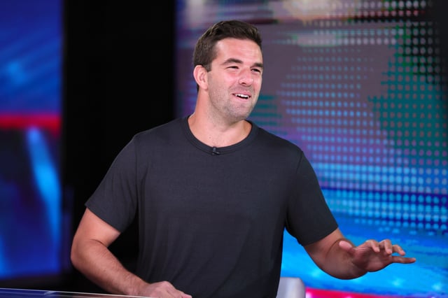 Billy McFarland visits &#34;Jesse Watters Primetime&#34; at Fox News Studios on August 25, 2023 in New York City.