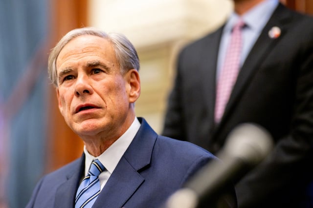 Gov. Greg Abbott speaks during a bill signing in the State Capitol on April 23, 2025 in Austin, Texas.