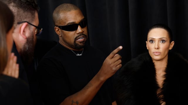 Kanye West and Bianca Censori attend the 67th GRAMMY Awards on February 02, 2025 in Los Angeles, California