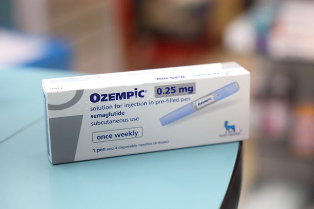 A box of Ozempic made by Novo Nordisk is seen at a pharmacy in London, Britain March 8, 2024. REUTERS/Hollie Adams
