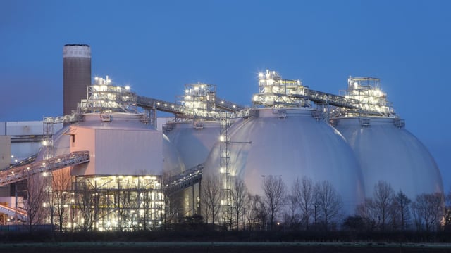 The biomass domes at Drax’s power plant near Selby, North Yorkshire