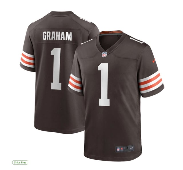 Mason Graham Cleveland Browns Nike 2025 NFL Draft First Round Pick No. 5 Game Jersey