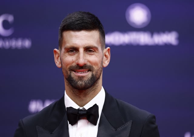 Laureus World Sports Awards - Palacio de Cibeles, Madrid, Spain  - April 21, 2025 Serbia tennis player Novak Djokovic arrives ahead of the awards ceremony REUTERS/Juan Medina