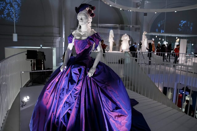 The Vivienne Westwood dress that Dita Von Teese wore at her 2005 wedding was on display in an exhibition entitled 'Wedding Dresses 1775-2014,' at the Victoria & Albert Museum in London.