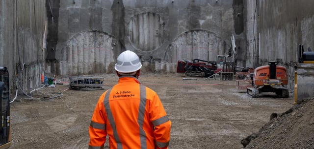 Tunnelarbeiten in München: Nach einer Hochphase ging die Auftragslage im Februar zurück