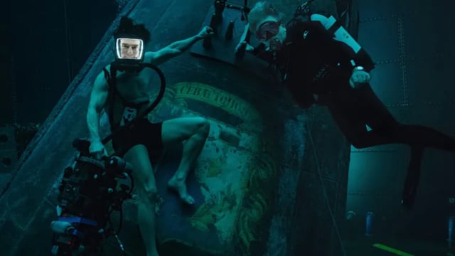 Tom Cruise underwater in Mission Impossible 8.