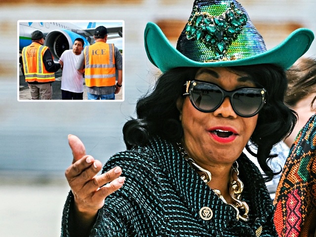 US Representative Frederica Wilson (D-FL) looks on at Miami International Airport on April 21, 2023. (Photo by Giorgio Viera / AFP) (Photo by GIORGIO VIERA/AFP via Getty Images)