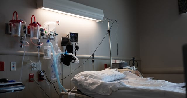 Medical equipment lines the walls of a Central Texas hospital room on Mar. 13, 2024.