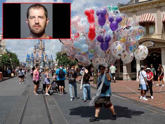 ORLANDO, FL - APRIL 3: A vendor sells balloons along Main Street in front of Cinderella's Castle at the Magic Kingdom Park at Walt Disney World on April 3, 2025, in Orlando, Florida. (Photo by Gary Hershorn/Getty Images)