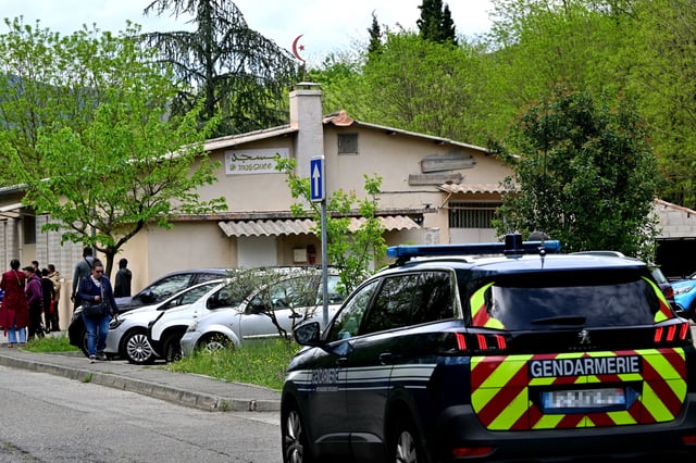 La mosquée de La Grand-Combe, dans le Gard, où a eu lieu le meurtre d’un fidèle musulman vendredi.