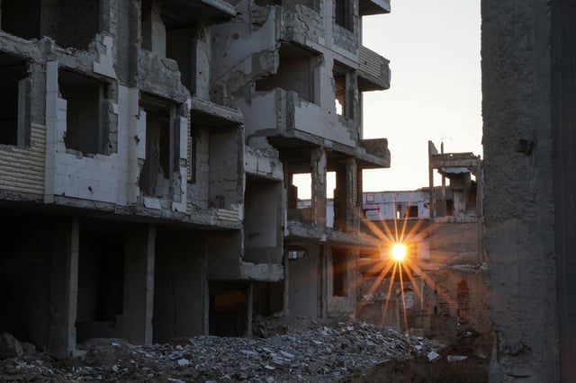 A view of a destroyed building, after the ousting of Syria's Bashar al-Assad, in Jobar, on the outskirts  of Damascus, Syria, January 3, 2025. REUTERS/Zohra Bensemra/File Photo