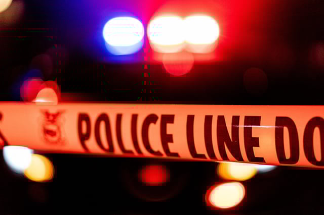 Stock image: Police tape blocks off the crime scene outside on February 28, 2022 in Sacramento, California.
