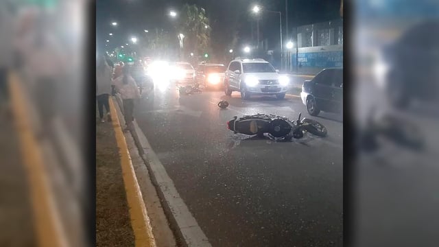 Siniestro vial en San Martín: una mujer lesionada y un motociclista con alcoholemia positiva.