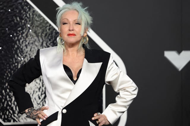 Cyndi Lauper attends the MTV Video Music Awards in Elmont, New York, U.S., September 11, 2024. REUTERS/Andrew Kelly/File Photo