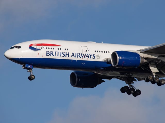 A British Airways Boeing 777.